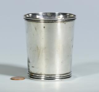 Appraisal: Alexandria Virginia Coin Silver Cup Adam Polk History Virginia coin