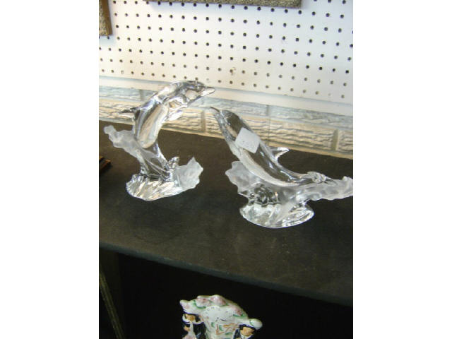 Appraisal: PR CRYSTAL LENOX DOLPHINS