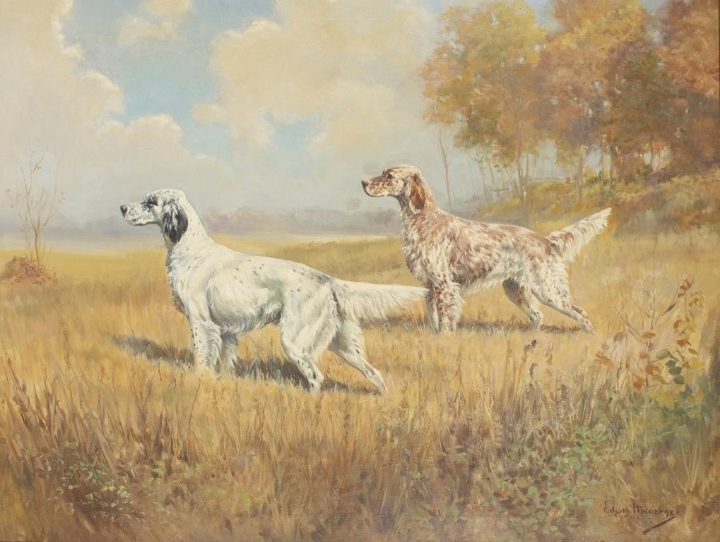 Appraisal: S EDWIN MEGARGEE - Two Setters signed and dated Edwin