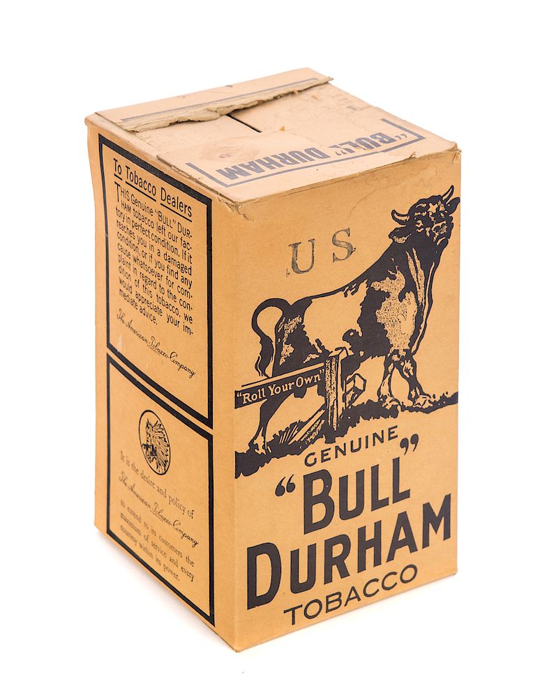 Appraisal: Bull Durham Tobacco Box Measures tall wide Good original condition