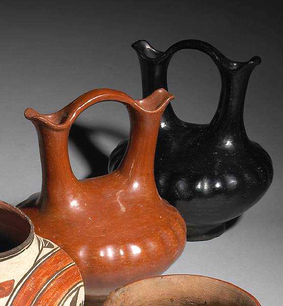 Appraisal: Property of various owners Blackware and redware examples each similarly