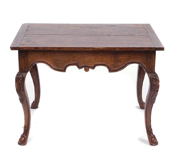 Appraisal: A French Provincial oak work table height in width in