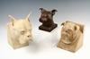 Appraisal: WOOD CARVINGS - Lot of three th c fine dog