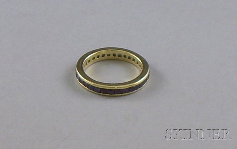 Appraisal: kt Gold and Sapphire Band size