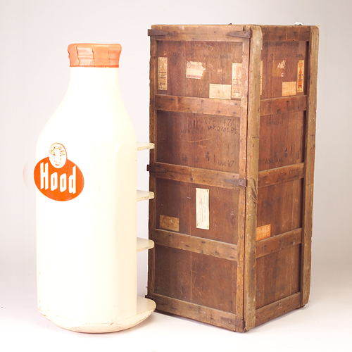 Appraisal: Fine rare and large Hood Dairy advertising milk bottle display