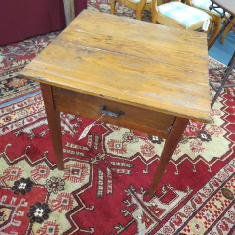 Appraisal: Yellow Pine Work Table with drawer