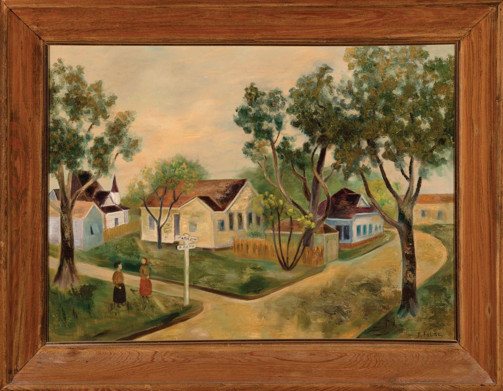 Appraisal: Frances M Folse American Louisiana - Raceland Street Scene oil