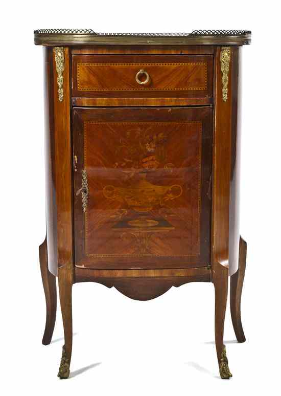 Appraisal: A Louis XVI Style Marquetry and Gilt Metal Mounted Console