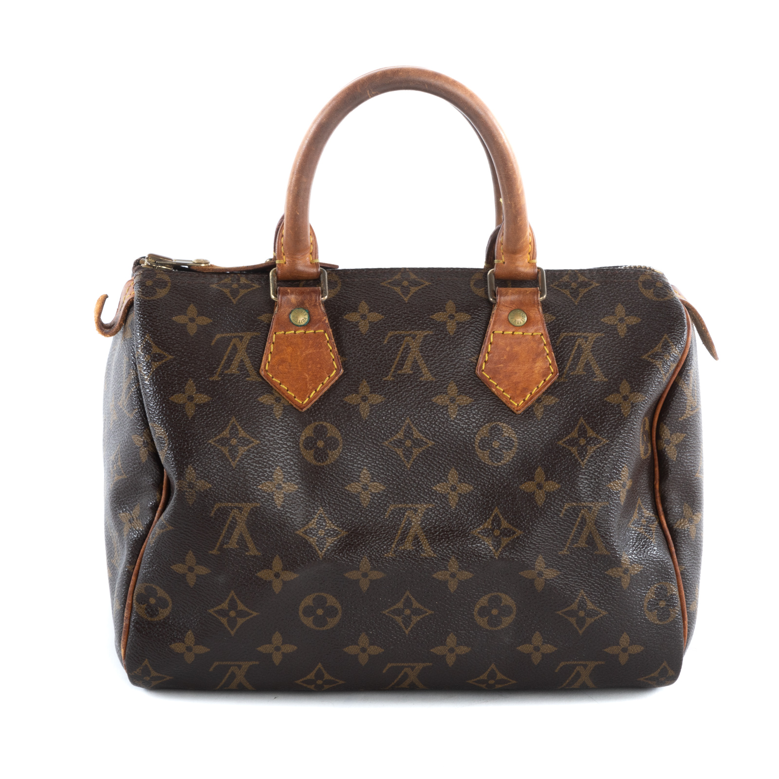 Appraisal: A LOUIS VUITTON MONOGRAM SPEEDY A brown and tan Monogram