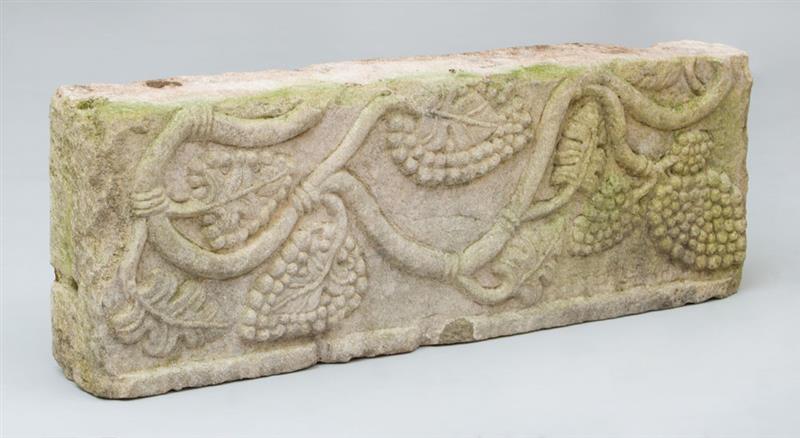 Appraisal: BYZANTINE STYLE CARVED STONE RELIEF PANEL x x in Ambassador