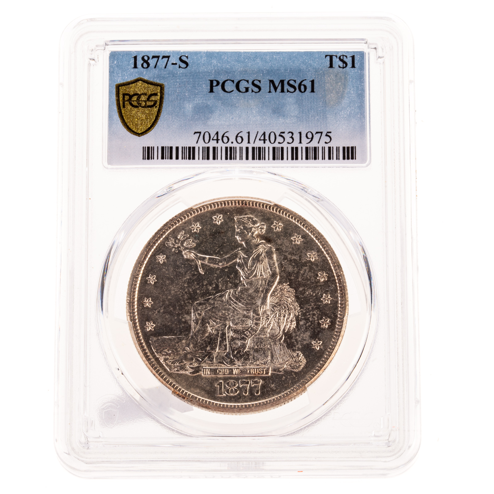 Appraisal: -S TRADE DOLLARS PCGS MS- Nice details with lustrous semi-reflective