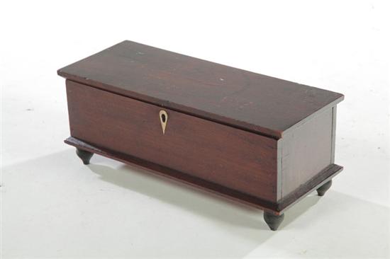 Appraisal: BOX American mid th century cherry Turned feet and ivory