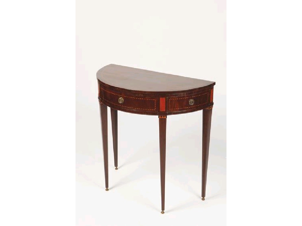 Appraisal: A DUTCH MAHOGANY SIDE TABLE of th century design the