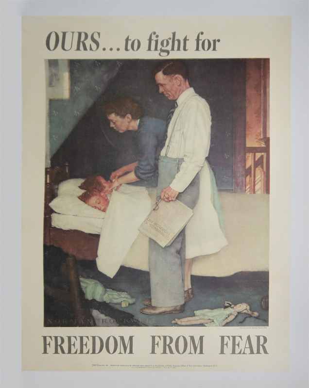 Appraisal: NORMAN ROCKWELL FREEDOM FROM FEAR WWII POSTER From the Freedoms