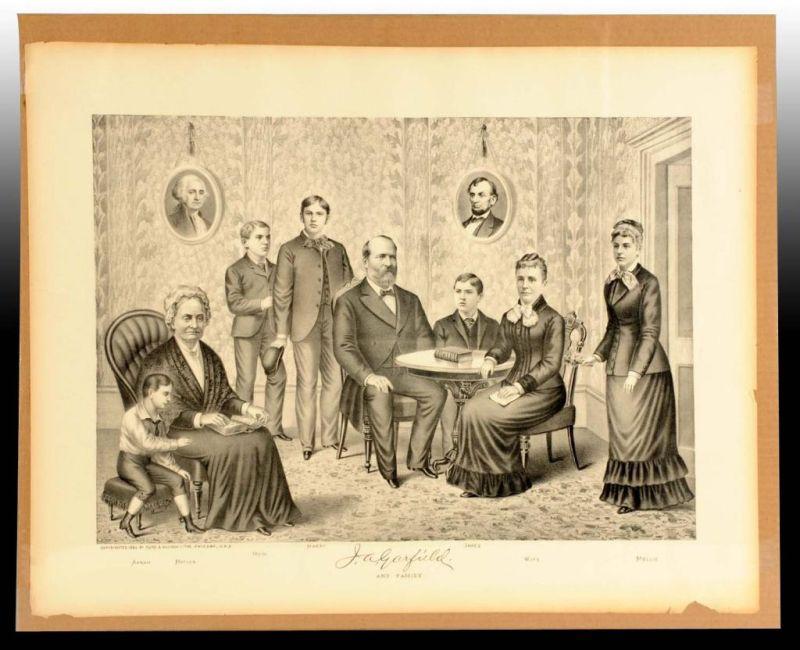 Appraisal: Kurz Allison Litho James Garfield Family Description Edge wear and