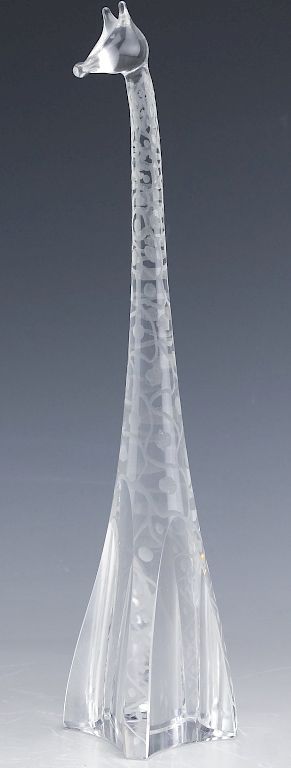 Appraisal: Kosta Vicke Lindstrand Crystal Giraffe Figurine Guaranteed Authentic Vicke Lindstrand