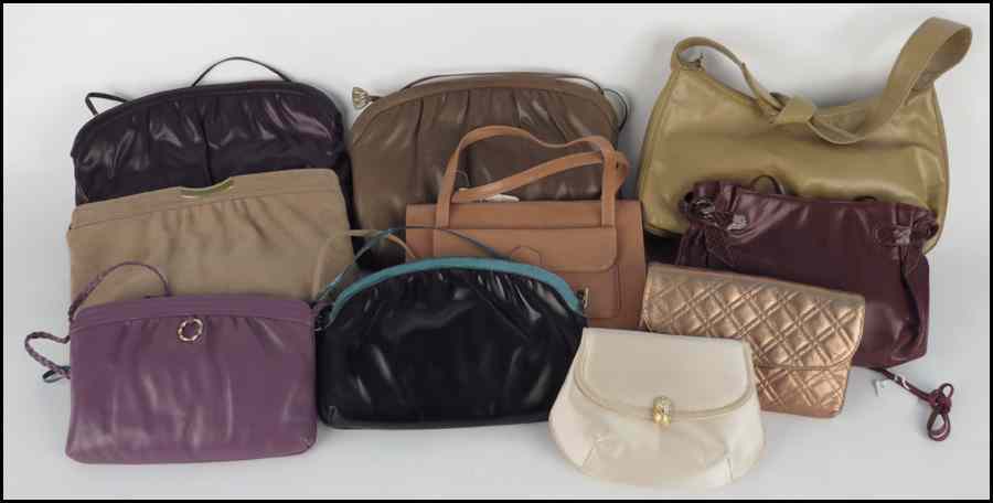 Appraisal: COLLECTION OF MORRIS MOSKOWITZ HANDBAGS Largest H '' W ''