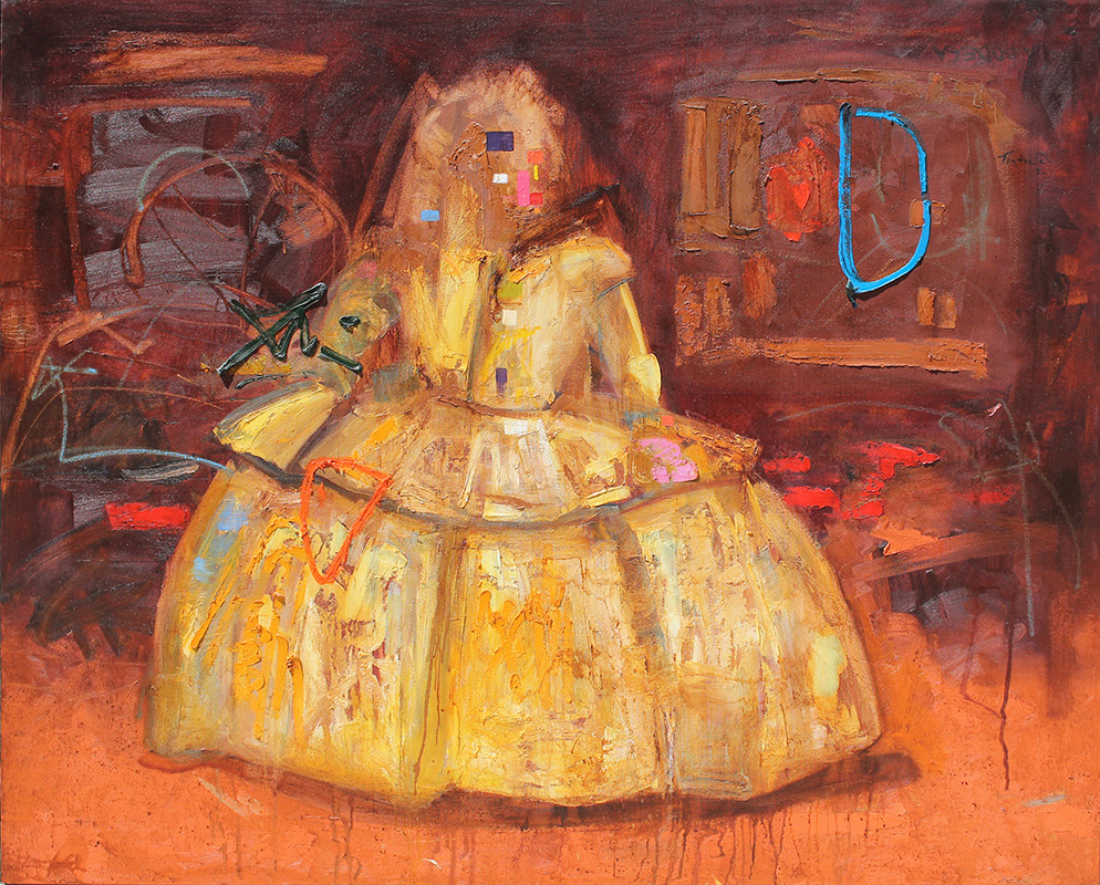 Appraisal: PORTIELES Guillermo Cuban - Abstract Composition with Woman in Dress