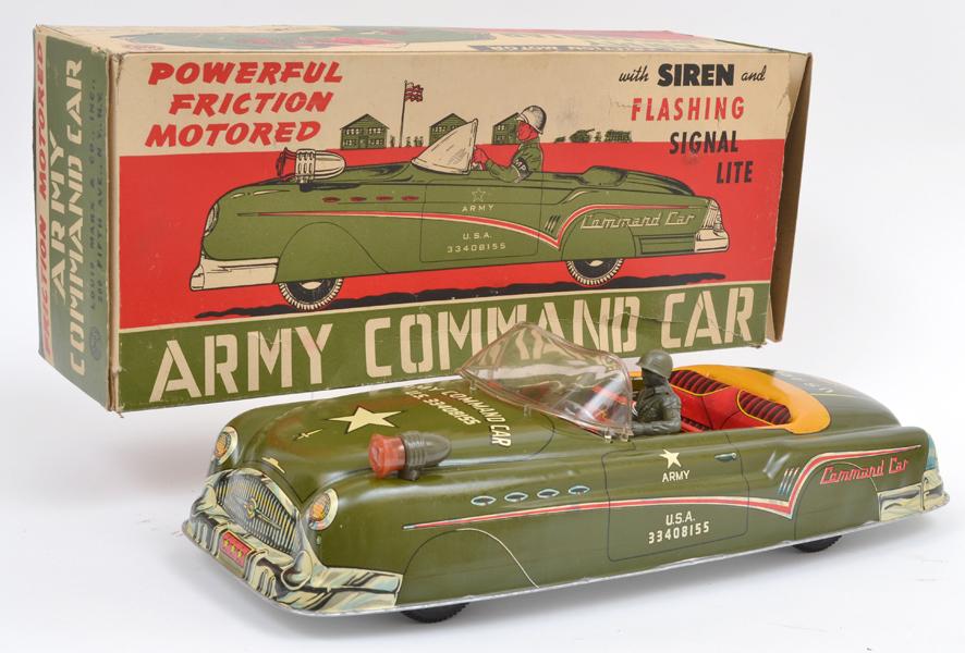 Appraisal: MARX ARMY COMMAND CAR WITH SIREN AND FLASHING SIGNAL LITE