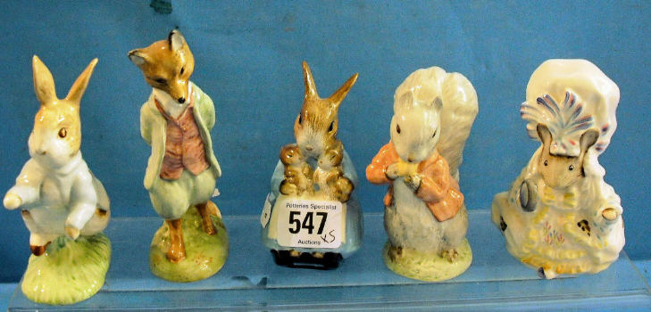 Appraisal: Royal Albert Beatrix Potter figures Timmy Tiptoes Peter Rabbit Lady