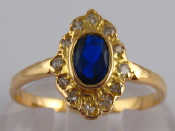 Appraisal: A yellow metal tests carat gold stone set ring size