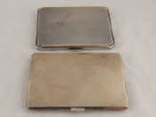 Appraisal: Two silver cigarette cases Birmingham and wt g