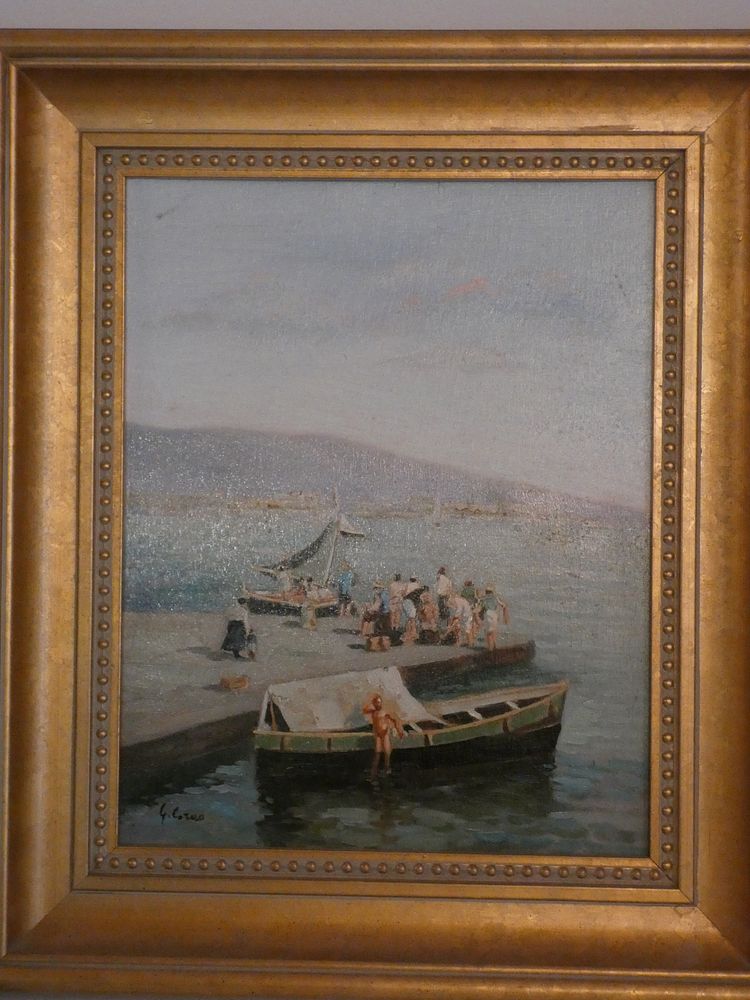 Appraisal: G CORUO ITALIAN PAINTING Old Italian oil painting on wood