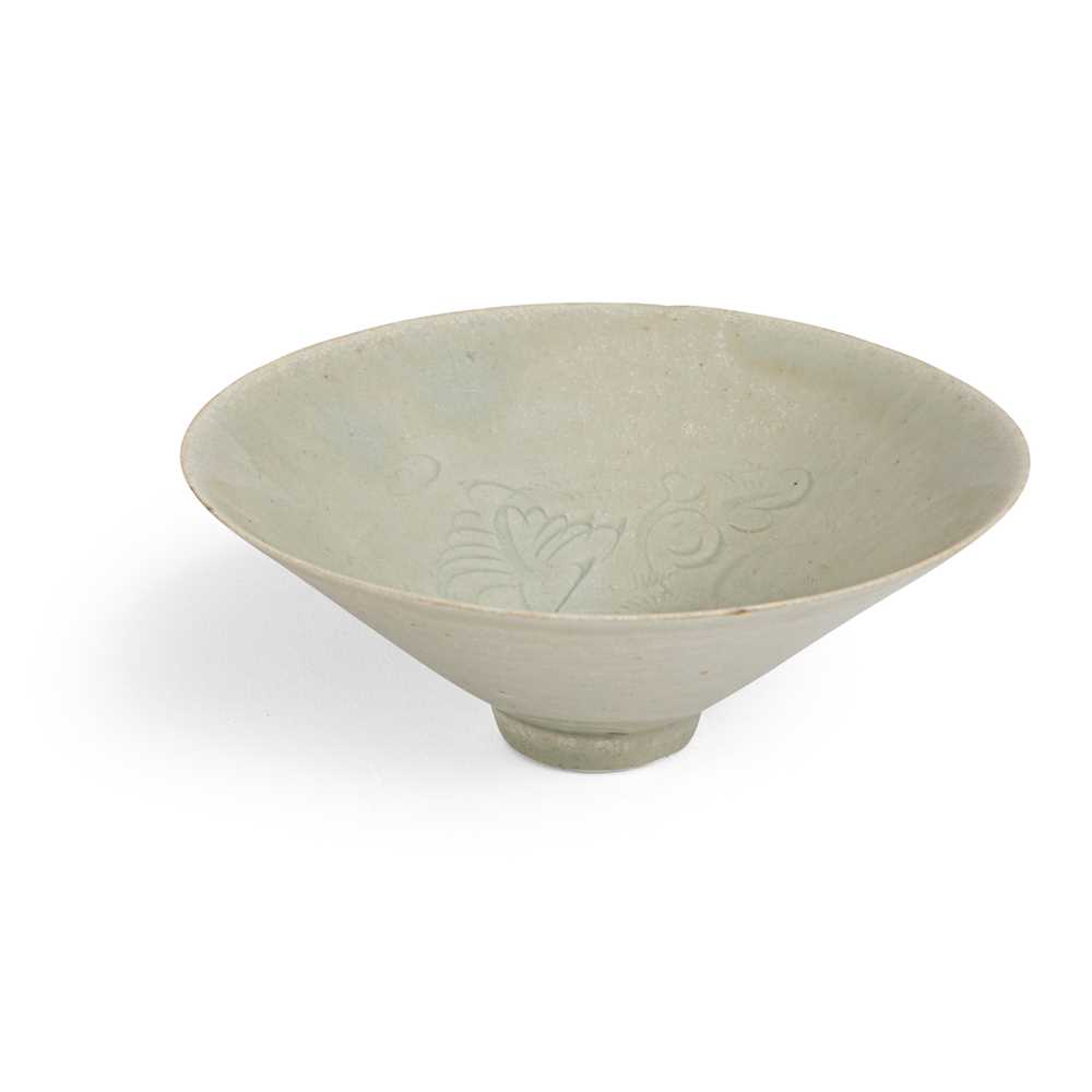 Appraisal: QINGBAI 'FLOWER' TEA BOWL SONG DYNASTY supported on a short