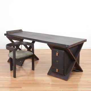 Appraisal: Scarpa Pigreco chair and prototype desk Scarpa Pigreco chair and