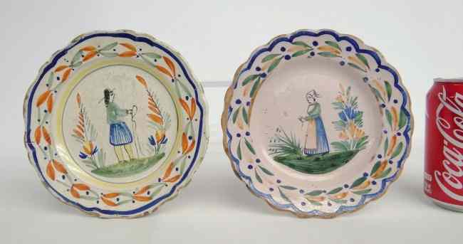 Appraisal: Lot two Quimper '' plates