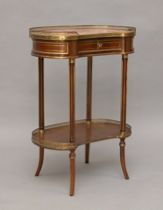 Appraisal: Marble Top French Side Table French side table has a