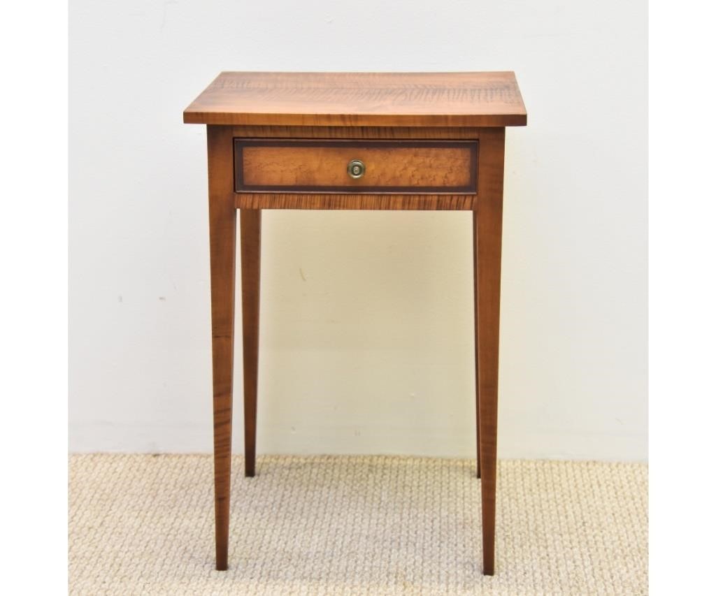 Appraisal: Eldred Wheeler Hepplewhite style end table with single drawer h