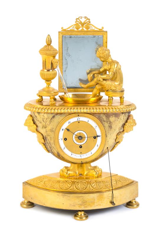 Appraisal: Sale Lot An Austrian Empire Gilt Bronze Fountain Automaton Clock