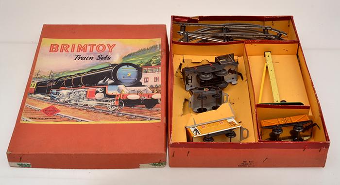 Appraisal: BRIMTOY TRAIN SET NO INCLUDING CLOCKWORK LOCO WITHOUT KEY X