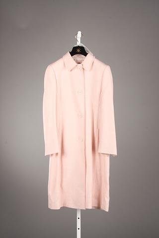 Appraisal: Akris pink tweed light-weight wool coat Size Good condition -