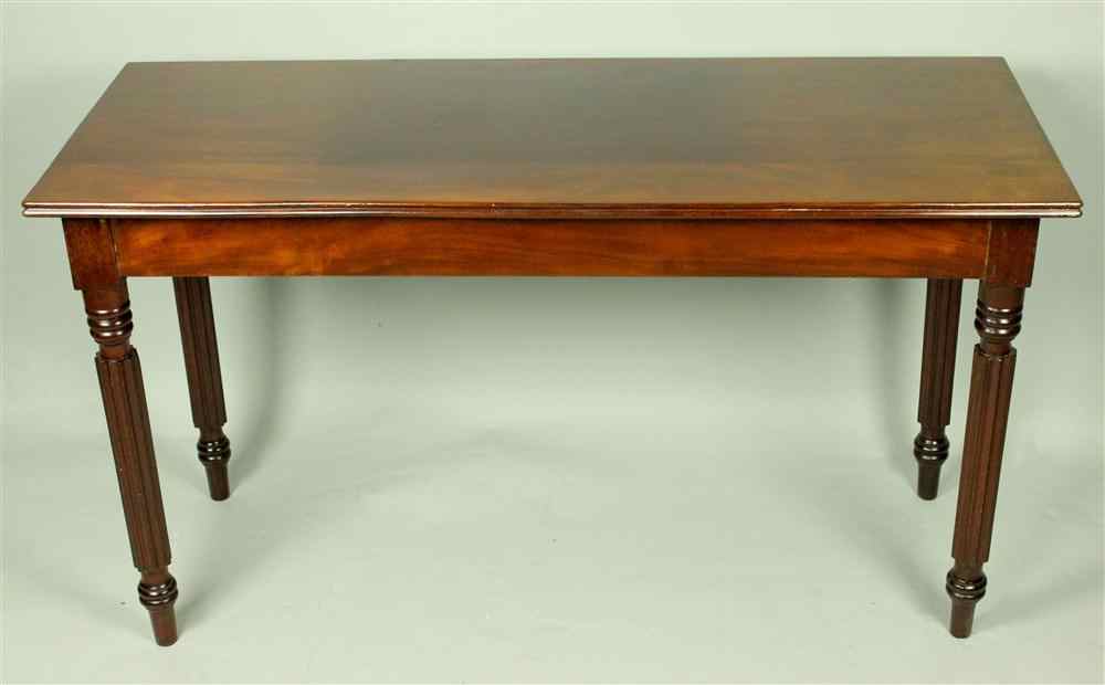 Appraisal: LATE FEDERAL BALTIMORE MAHOGANY CONSOLE TABLE having a rectangular top