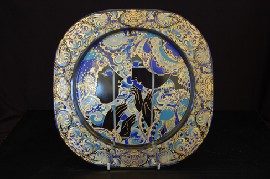 Appraisal: A ROSENTHAL BJORN WIINBLAD GLASS PLATE