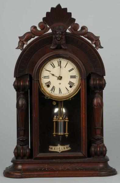 Appraisal: Ansonia Time Strike Shelf Clock Description Includes pendulum and key