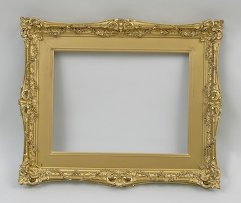 Appraisal: An Antique Ornate Plaster Gilt Picture Frame A wide outer