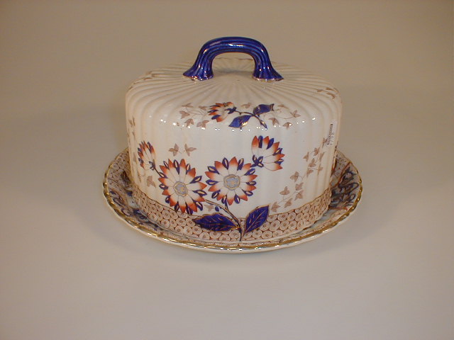 Appraisal: A Ridgways pottery Agra cheese dish and cover decorated in