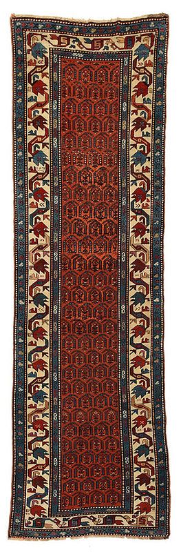 Appraisal: North West Persian Runner early th century rust colored field