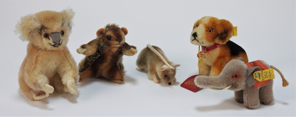 Appraisal: PC STEIFF MINIATURE STUFFED ANIMAL COLLECTION Germany th CenturyIncludes a