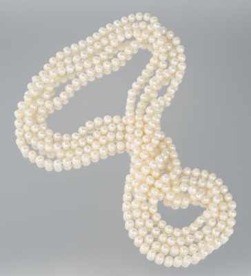 Appraisal: A Long Strand of Freshwater Cultured Pearls An attractive inch