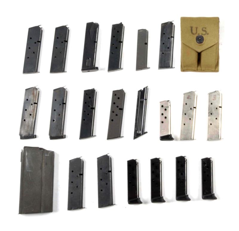 Appraisal: Lot Of Pistol Magazines This lot includes seven blued Colt