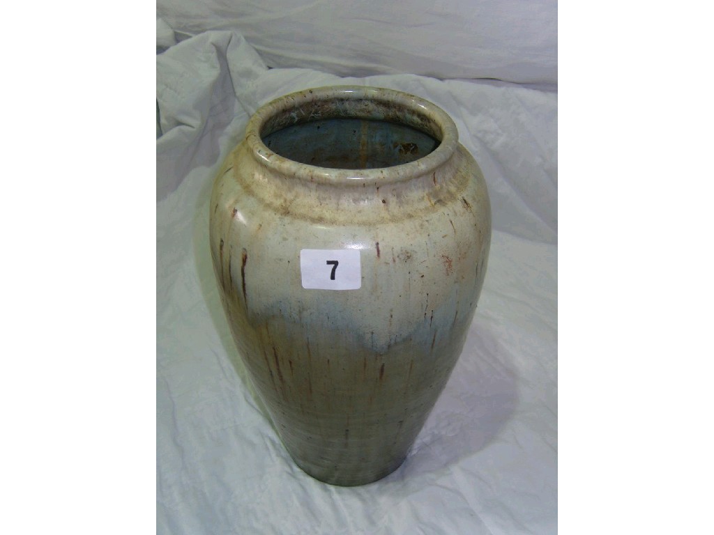 Appraisal: An Upchurch pottery vase of shouldered form with streaked and