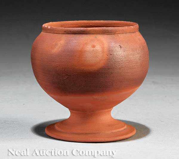 Appraisal: A George Ohr Art Pottery Vase c - unglazed footed