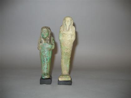 Appraisal: Two terra cotta Egyptian Ushabti figures late period - th