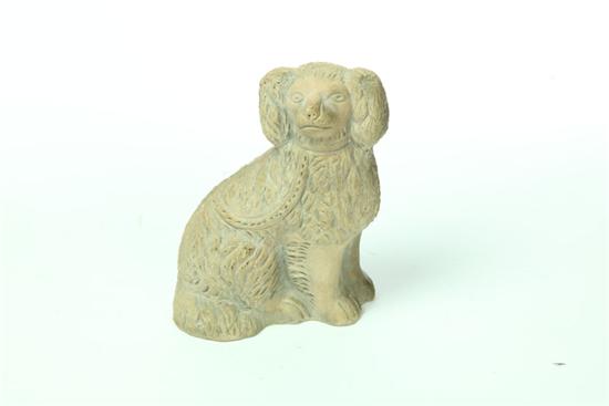 Appraisal: POTTERY DOG Attributed to Uhrichsville Ohio late th century white