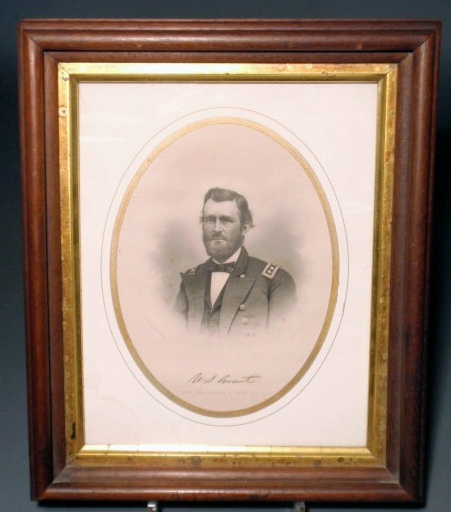 Appraisal: Framed print of Lieutenant Ulysses S Grant USA engraved by