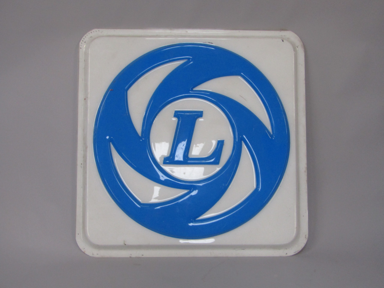 Appraisal: A Leyland L Logo single sided opal plastic dished sign